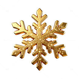 金色雪花装饰图案