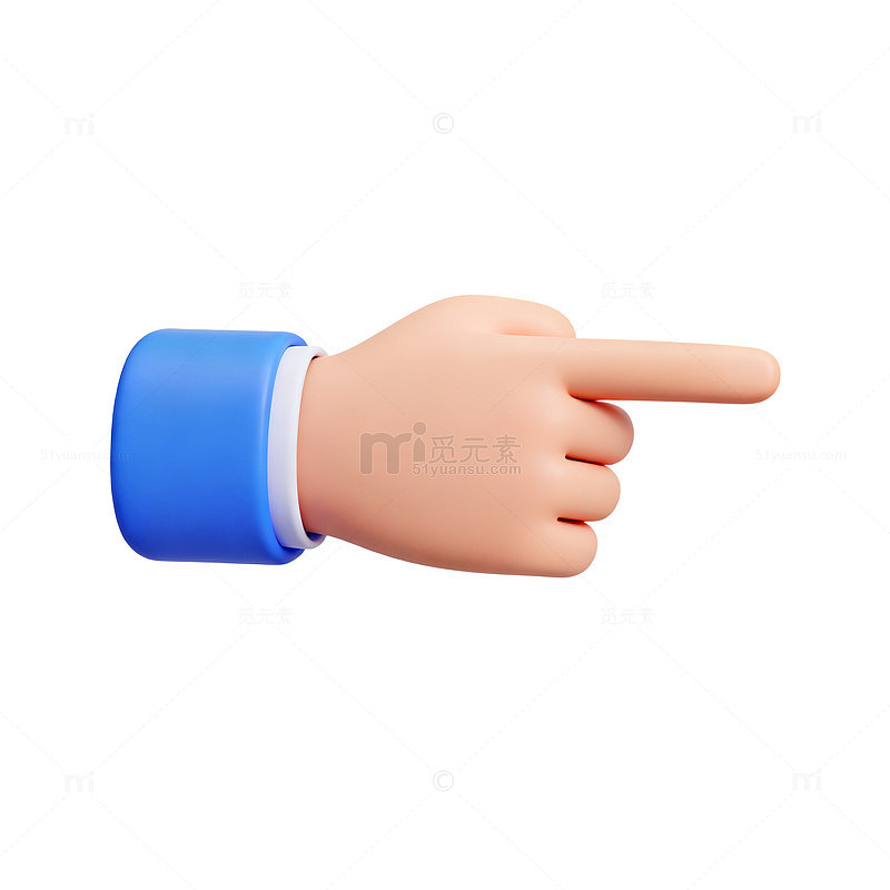 卡通手指指示图标矢量素材