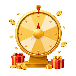 金色转盘金币礼物游戏元素