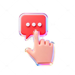 霓虹手指点击对话框图标