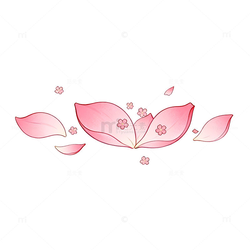 樱花插画设计素材