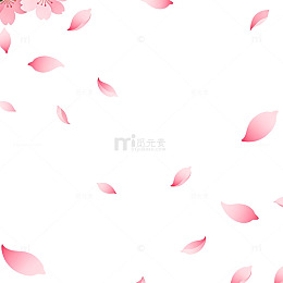 樱花花瓣飘落清新背景