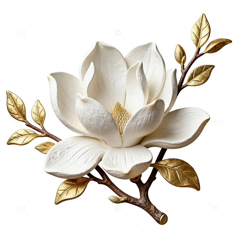 玉兰花图案装饰元素