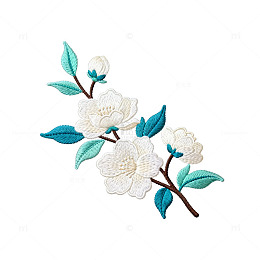 刺绣风格花卉图案