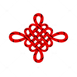 红色中国结图案设计元素