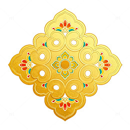 金色花纹图案装饰设计素材