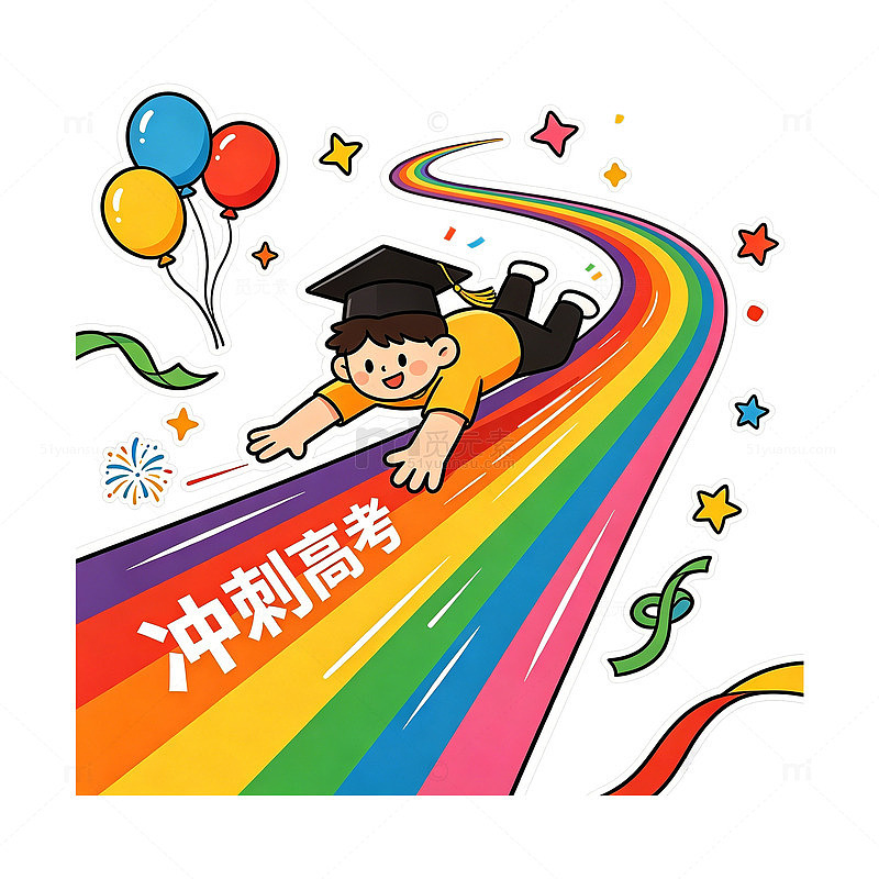 高考冲刺插画