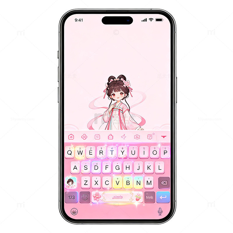 可爱卡通美少女手机壁纸