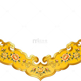 金色花卉装饰图案