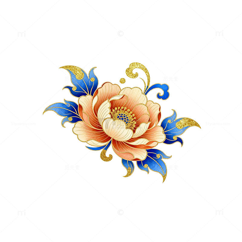 传统风格花卉图案设计素材