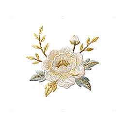 刺绣花卉图案装饰设计