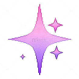 像素风星星图案装饰元素