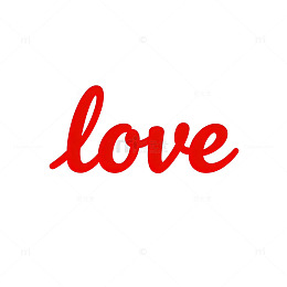 红字体love艺术字设计