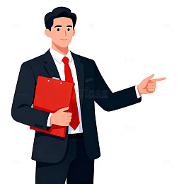 商务人物卡通形象矢量插画