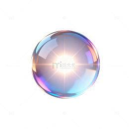 彩虹光效透明泡泡