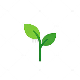 简约风格绿植标志设计图案