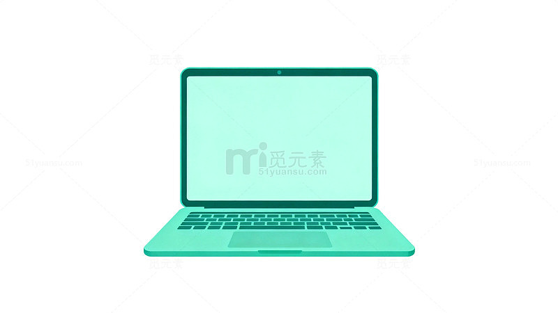 简约绿色笔记本插画素材
