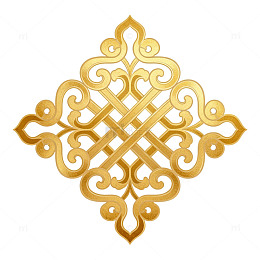 金色传统花纹装饰图案设计元素