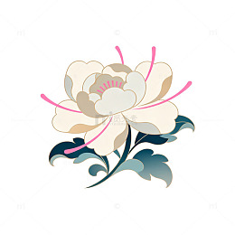 简约风花卉插画图案设计素材