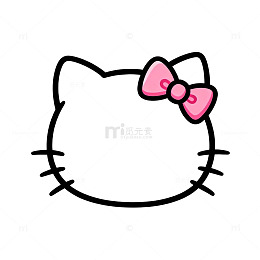 卡通猫头简笔画