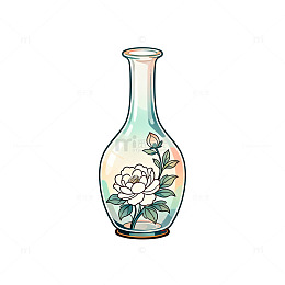 手绘花瓶装饰画