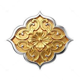 金属浮雕花纹装饰图案
