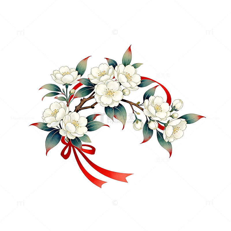 古风花卉装饰图案