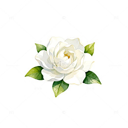 清新白玉兰花插图设计素材