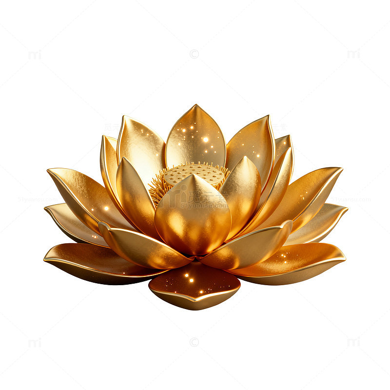 金色莲花装饰图案