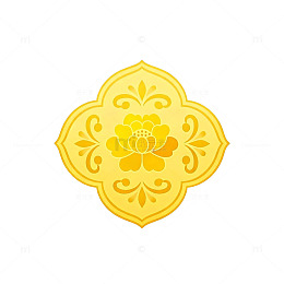 金色传统花纹装饰图案
