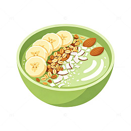 轻食减脂卡通扁平元素坚果