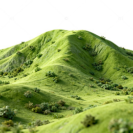 绿色山丘模型景观