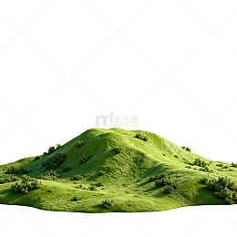 绿色山丘景观自然元素