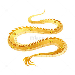 金色龙形图案