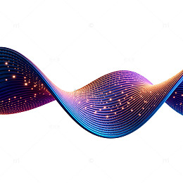 科技感波浪线条矢量图设计素材