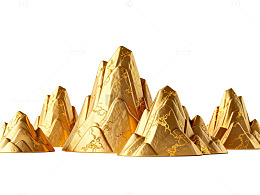 金色山峰艺术装饰