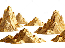 金色山峰艺术装饰摆件