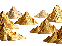 金色山峰艺术装饰