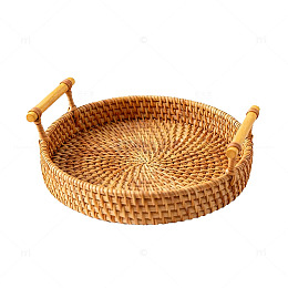 编织圆形篮子手工制品
