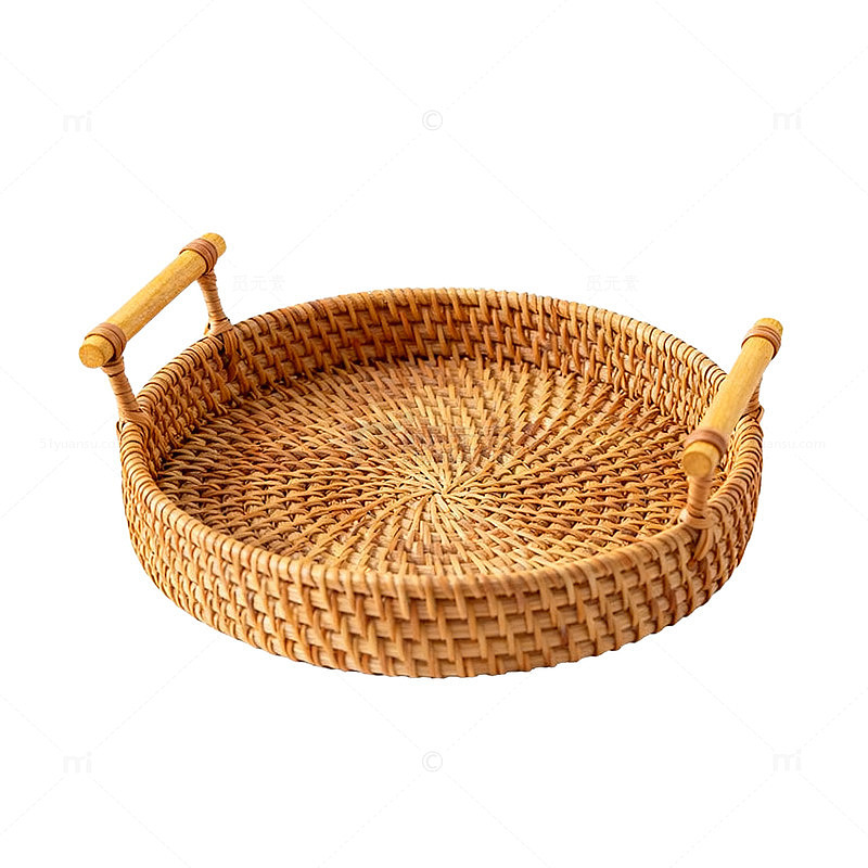 编织圆形篮子手工制品