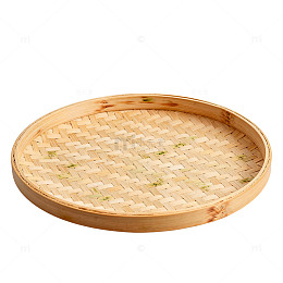 竹编圆形蒸笼垫