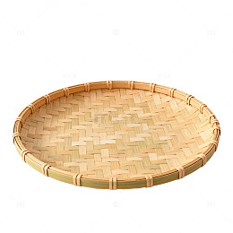 竹编圆形盘子