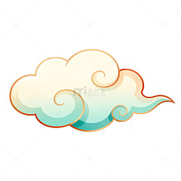 彩绘云纹装饰图案