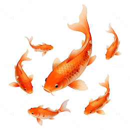 金鱼插画素材