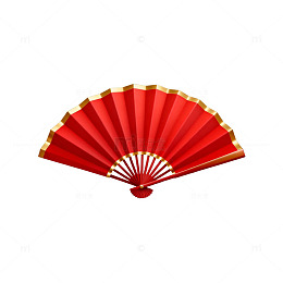 传统中国风扇子图案装饰元素