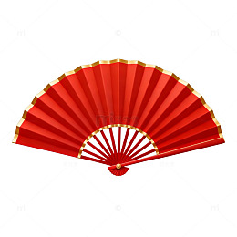 中国风扇子元素图案设计素材