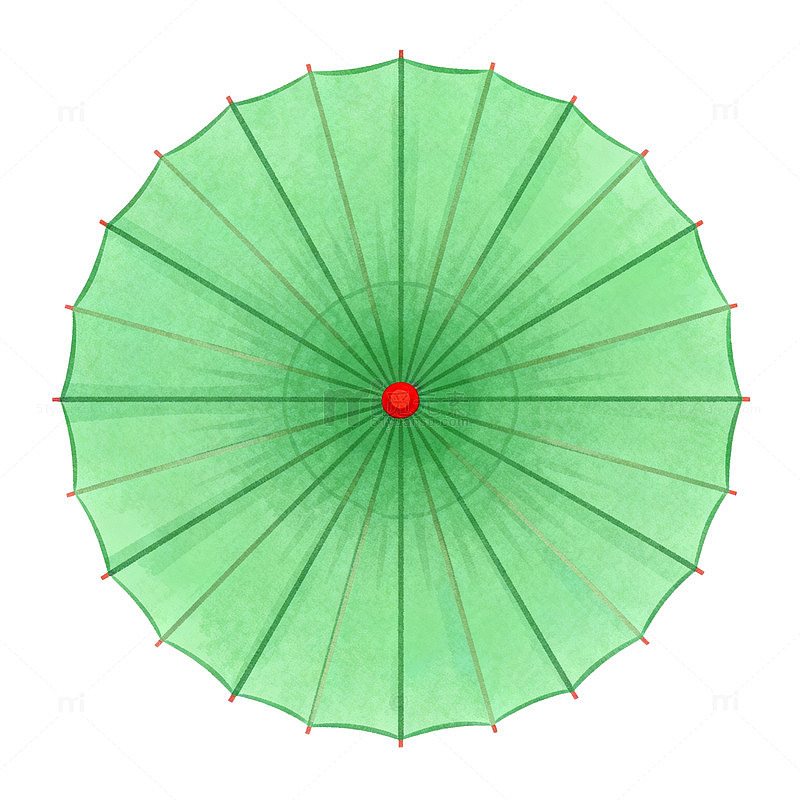 绿色伞面设计图案