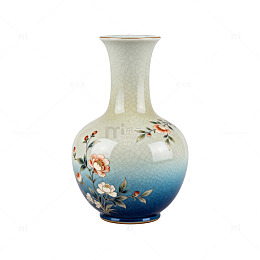 青花瓷花瓶装饰图案设计元素