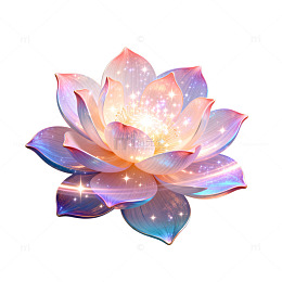 梦幻莲花星光插画