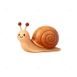 卡通蜗牛插图